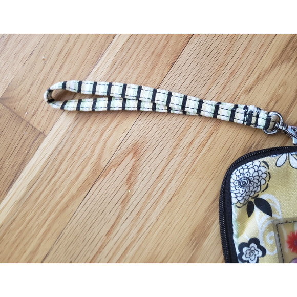 Chester Wristlet Wallet Floral Print Zip Around ID Window Strap Purse - Picture 3 of 6